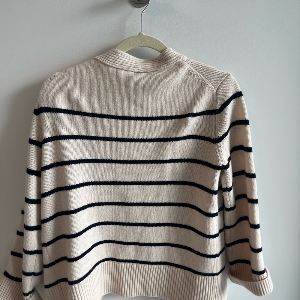 Vince Striped Beige and Black Women's Sweater - Picture 6 of 6